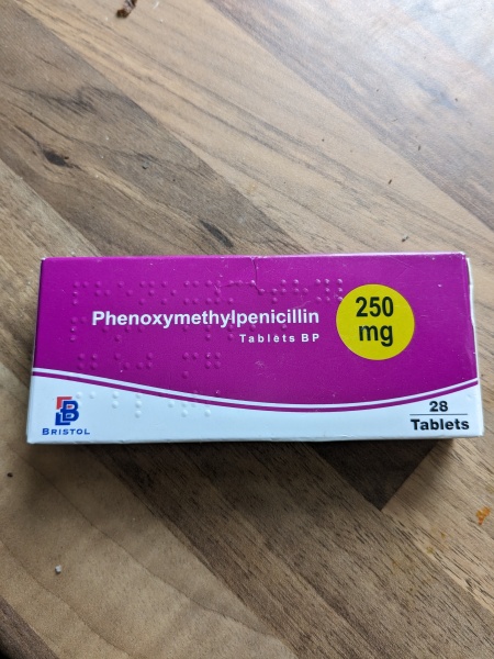 To take the antibiotics (dental infection)?