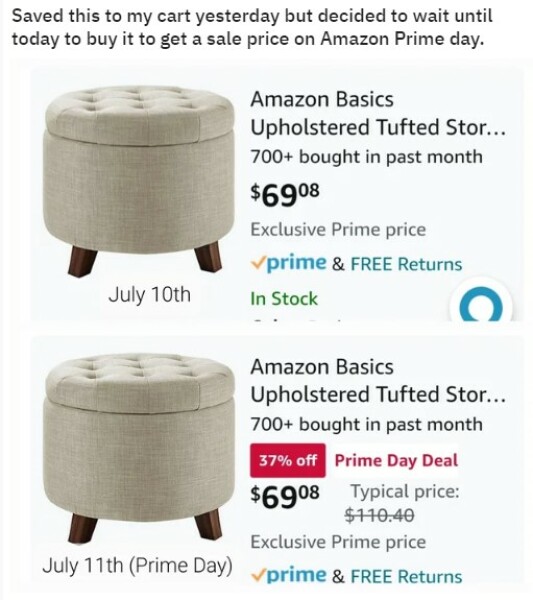 Amazon Prime Day - watch out for misleading savings 
