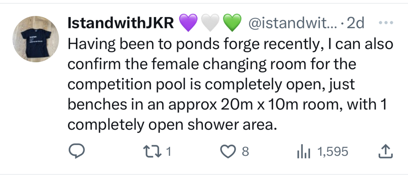 Entitled male refused access to female changing area (despite wearing skirt)