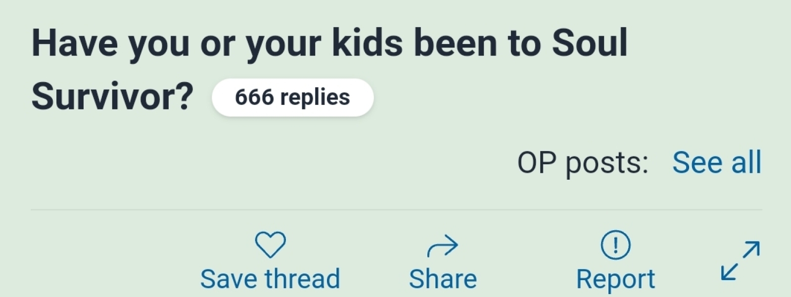 Have you or your kids been to Soul Survivor?