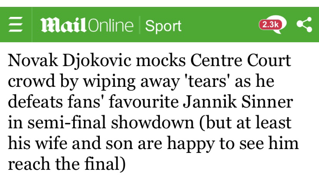Tennis: WIMBLEDON nearing the end
