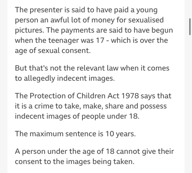 TV presenter allegations