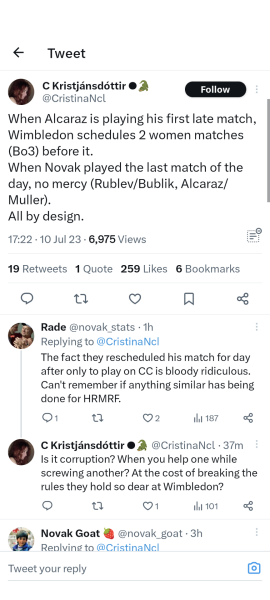 Tennis: WIMBLEDON: second week
