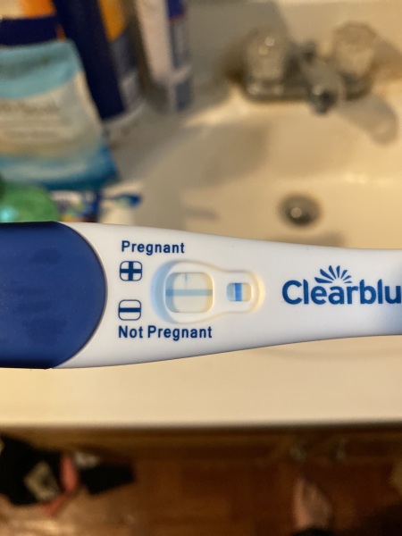 Clearblue pregancy test. Is this real positive or a evap lone
