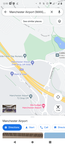 Manchester Airport drop off?