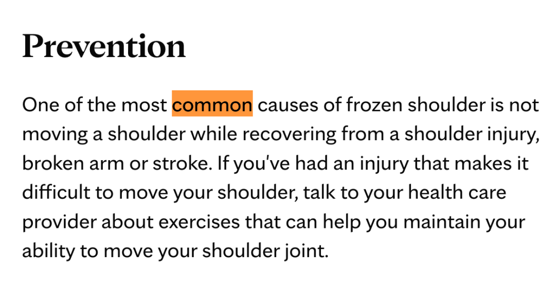 Shoulder pain.  Sorry not the most interesting subject!