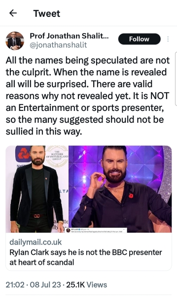 Who do you think is the BBC presenter who has been suspended?