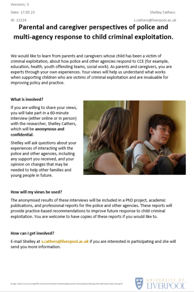 Child Criminal Exploitation