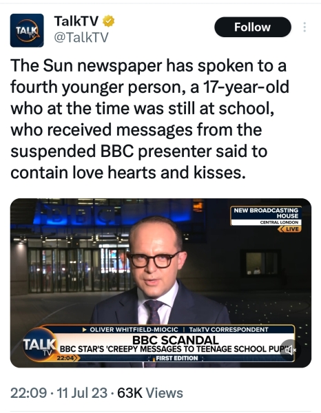 BBC Presenter and yet more allegations 