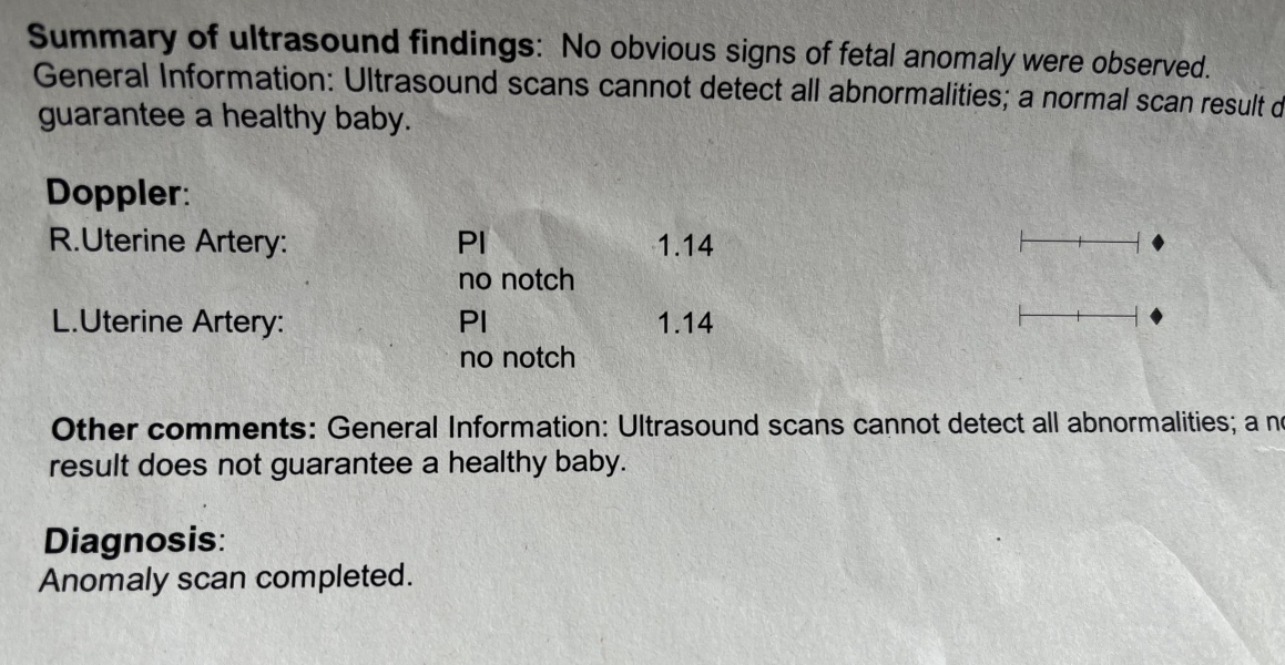 Uterine artery Doppler PI identical for both? 