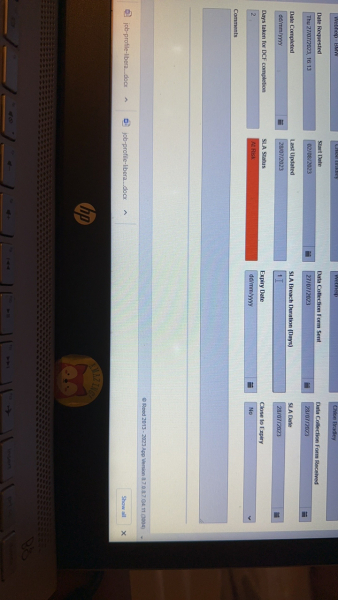 Background screening for a job