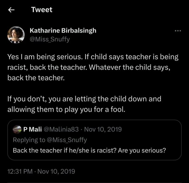 Is this the mother of all calling out - Katherine Birbalsingh