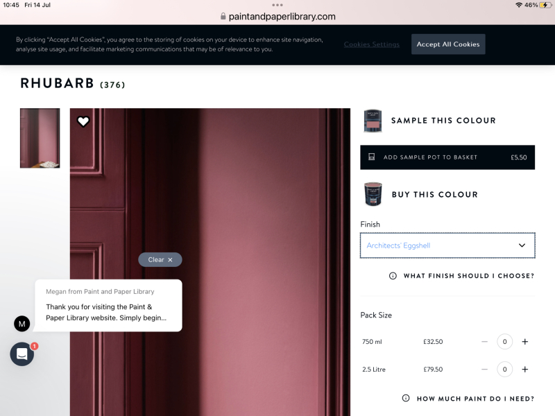 To want a pink bathroom