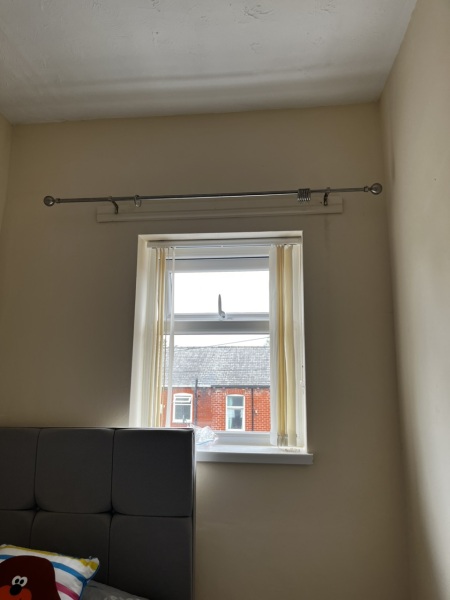 To ask what size curtains you think I'd need for this window?