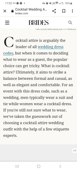 "Cocktail Attire"