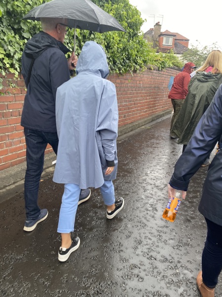 Powder blue rain poncho/jacket
