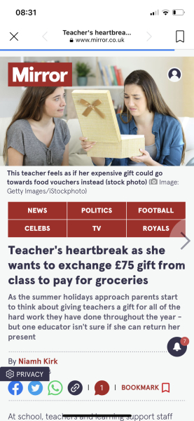 AIBU end of term present
