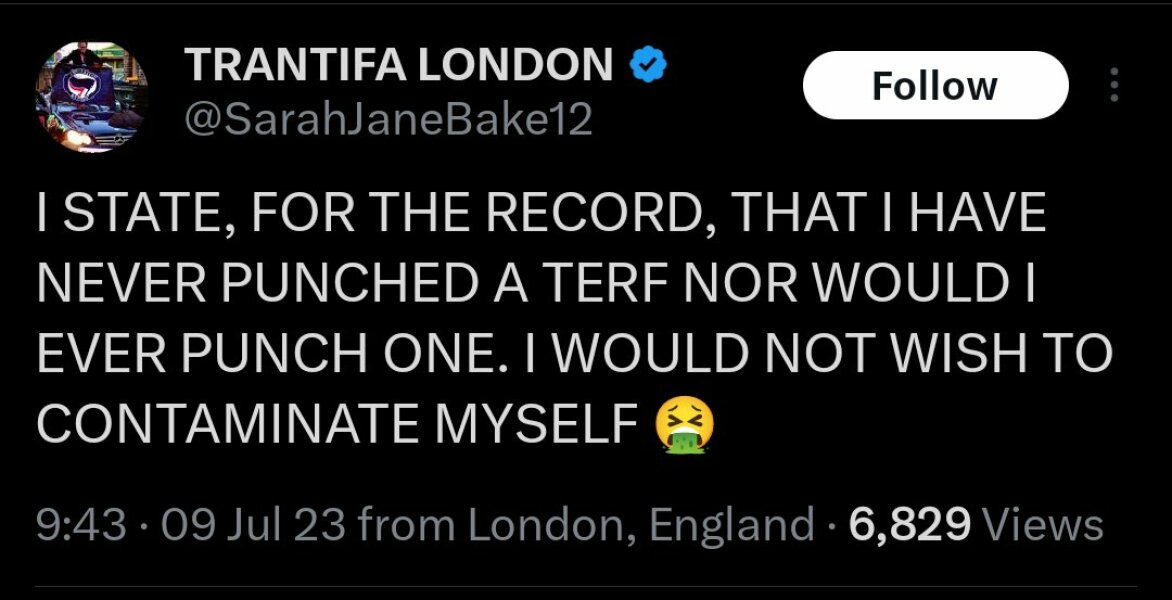 “If you see a TERF, punch them in the fucking face!” Speech at Trans Pride London 8 July 2023