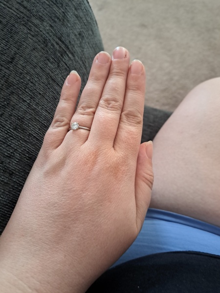 Lab grown diamond engagement ring 