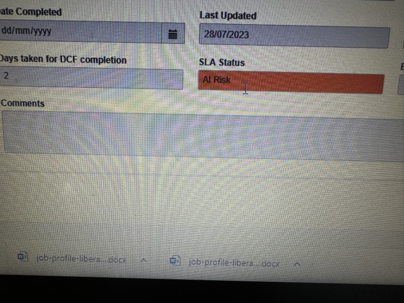 Background screening for a job