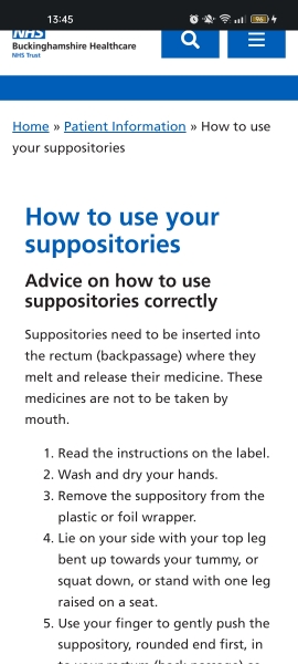 Has anyone used glycerine suppositories? 