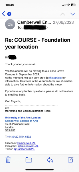 Art and Design at university; for past, present, and future students and parents