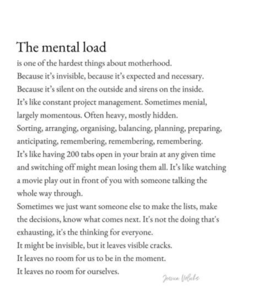 To want DH to understand the mental load 