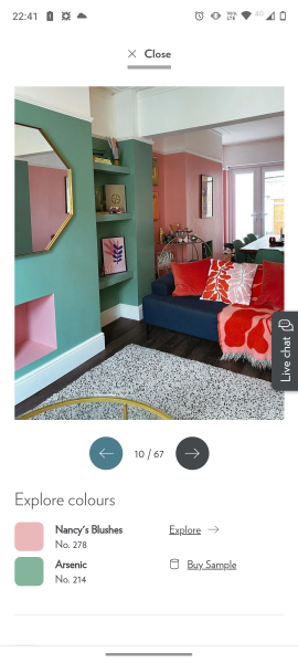 Pink shades as accents with F&B Arsenic