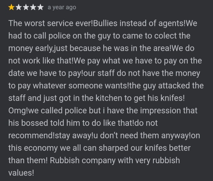 To think this knife salesman was a scammer
