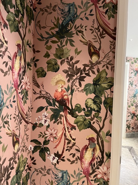 To want a pink bathroom