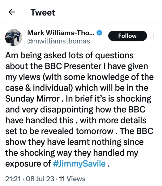 Who do you think is the BBC presenter who has been suspended?