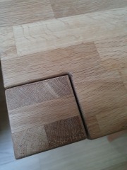 Oak dining table leg