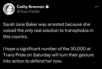 “If you see a TERF, punch them in the fucking face!” Speech at Trans Pride London 8 July 2023