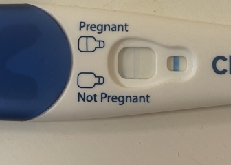 Faint positive or evap line? ( clear blue) 