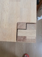 Oak dining table leg