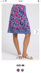 Cotton knee length skirts for beach/casual