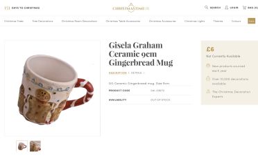 Can anyone help me locate a gingerbread man novelty mug from the Gingerbread shop in grasmere circa 2000?