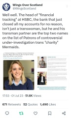 First Direct and Natwest closing bank accounts for political reasons inc being gender critical