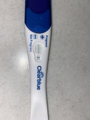 Clearblue pregancy test. Is this real positive or a evap lone