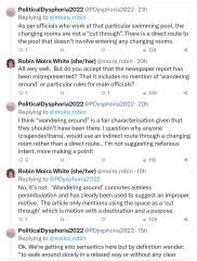 Entitled male refused access to female changing area (despite wearing skirt)