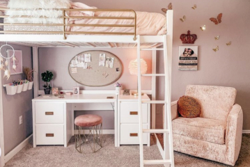Parents sleeping in living room so child can have own room