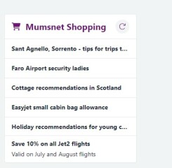 Mumsnet Shopping feed?