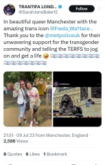 “If you see a TERF, punch them in the fucking face!” Speech at Trans Pride London 8 July 2023