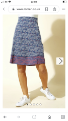 Cotton knee length skirts for beach/casual