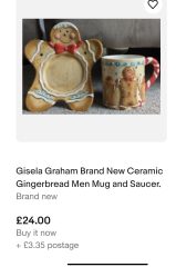 Can anyone help me locate a gingerbread man novelty mug from the Gingerbread shop in grasmere circa 2000?