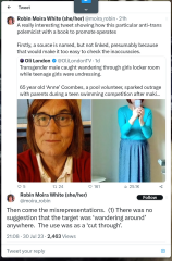 Entitled male refused access to female changing area (despite wearing skirt)