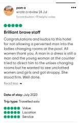 Entitled male refused access to female changing area (despite wearing skirt)