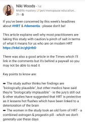 Hrt linked to dementia