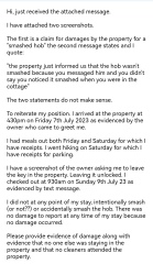 Host charging me for damage. 