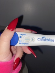 Clearblue pregancy test. Is this real positive or a evap lone